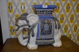 Pottery Elephant Footstool