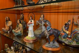 Eight Native American Figurines