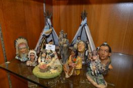Eleven Small Native American Figurines