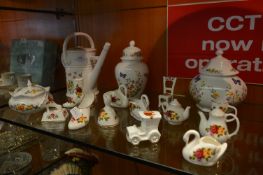 Selection of Aynsley Pottery Ornaments, Lidded Jars, etc.