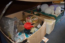 Three Boxes Containing Christmas Ornaments