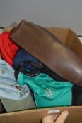 Box Containing Handbags and Caps