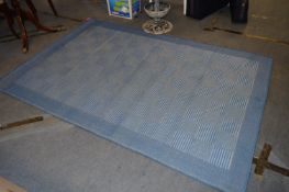 Blue Square Pattern Rug 87x59