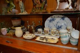 Wall Plates, Part Tea Set, Commemorative Ware, Meat Plate, etc.