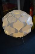 Large White Plastic Sputnik Style Floor Lamp