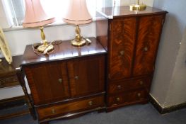 Two Mahogany TV Cabinets