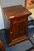 Mahogany Single Door Side Cabinet with Graduating Sides