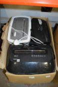 Box Containing Three Paper Shredders