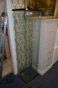 Four Panel Glazed Display Cabinet with Three Shelves