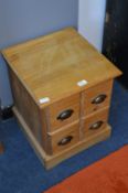 Pine Two Drawer Side Cabinet