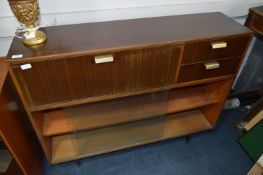 1950's Avalon Side Cabinet with Sliding Glass Doors