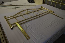 Tubular Brass Double Headboard