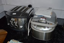 Star Chef Deluxe Deep Fryer and a Stainless Steel Breville Toaster