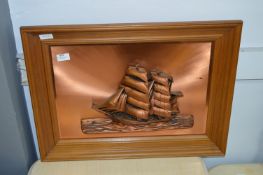 Framed Copper Embossed Picture 