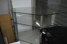 Clear Glass Three Tier TV Stand