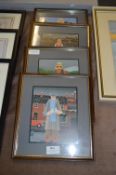 Set of Four Framed Prints by Peter Heard
