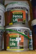 Three Tubs of Ronseal Fence Life (Medium Oak)