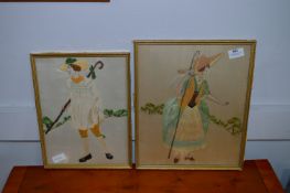 Pair of Needlework Pictures 