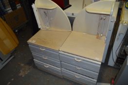 Pair of Limed Oak Bedside Cabinets with Lighting