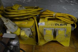 Two 110V Four Way Splitters