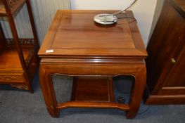 Rosewood Side Table with Undershelf