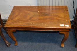 Walnut Brass Inlaid Coffee Table