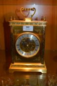 Avia Quartz Brass Cased Mantel Clock