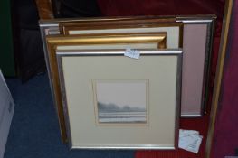 Collection of Framed Watercolours; Owls, Farm and Country Scenes
