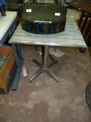 Aluminium Table with Teak Top
