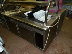 Stainless Steel Serve Over Carvery Unit with Heated Cupboard and Ceramic Top