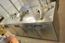 Three Door Stainless Steel Undercounter Fridge