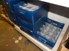 Seven Trays of Assorted Bar Glass