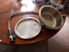 Stainless Steel Bowl, Drainer and Pan Rinse