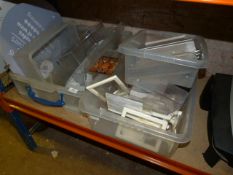 Assorted Plastic Storage Boxes, Signs, etc.
