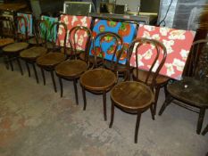 Twelve Bentwood Bistro Style Chairs