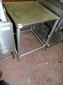 Stainless Steel Topped Preparation Table on Aluminium Frame