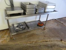 Mobile Stainless Steel Prep Table