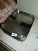 Fifteen Stainless Steel Butchers Trays