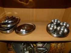 Pickle Dishes, Stainless Steel Trays and Covered Oval Serving Dishes