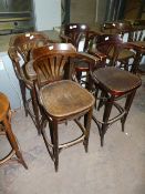 Four Bentwood Barstools