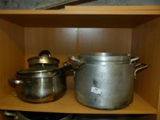 Two Aluminium and Two Stainless Steel Pans
