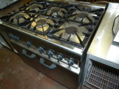 Lincat Six Burner Commercial Cooker over Oven