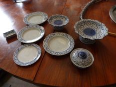*Oriental Blue & White Porcelain Dinnerware Consisting of Thirty 7