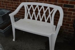 White Plastic Garden Bench