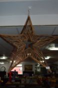 Wooden Twig Star garden Ornament