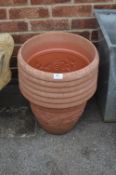 Set of Six Plastic Garden Plant Pots
