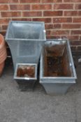 Set of Galvanised Planters