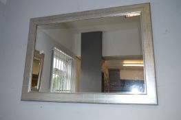 Large Silvered Framed Wall Mirror