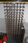 Wood and Metal Framed 96 Bottle Wine Rack