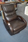 *DERRICK LEATHER RECLINER ARMCHAIR